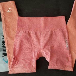 Gymshark pink orange ombre leggings